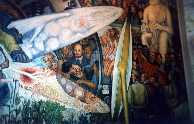 Mural de Diego Rivera en el Palacio de Bellas Artes de México