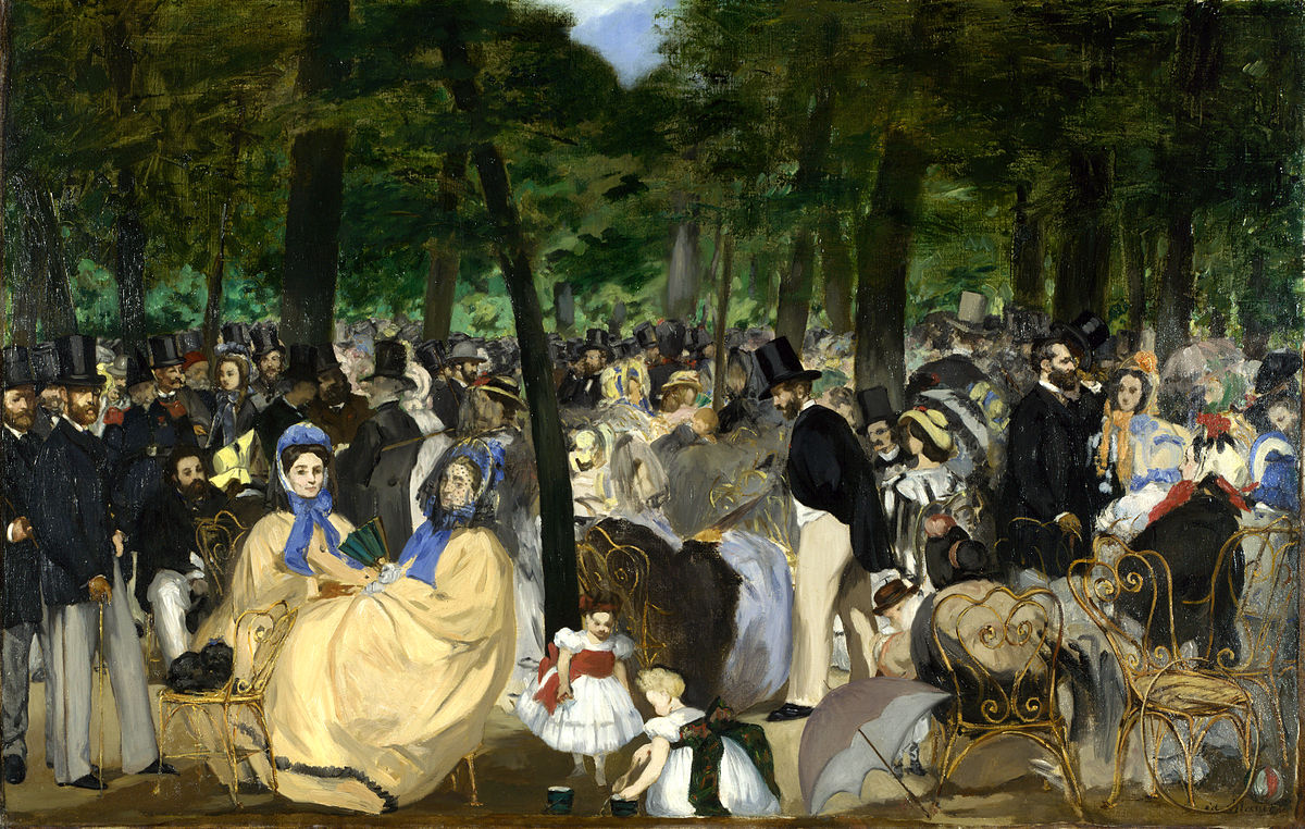 Música en Las Tullerías de Edouard Manet
