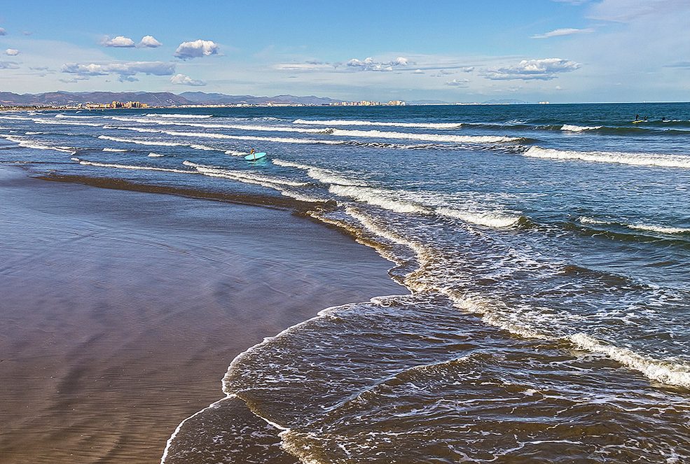 Playa de la Malvarrosa en Valencia