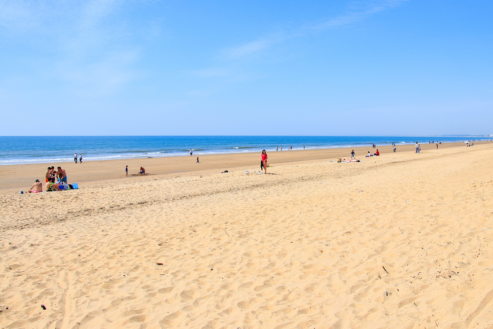 Playa de Punta Umbría en la provincia de Huelva