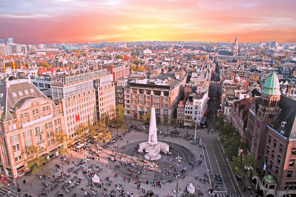 Plaza Dam en Ámsterdam