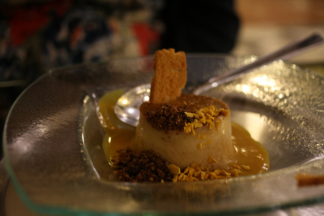 Postre en el Real Casino de Murcia