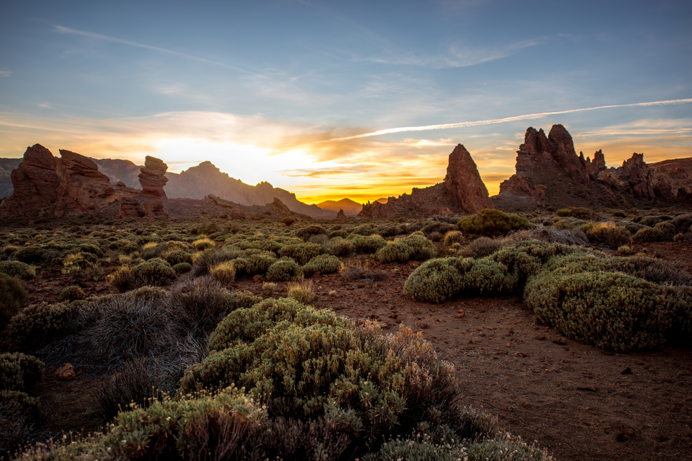 Teide una de las puestas de sol de España más bonitas