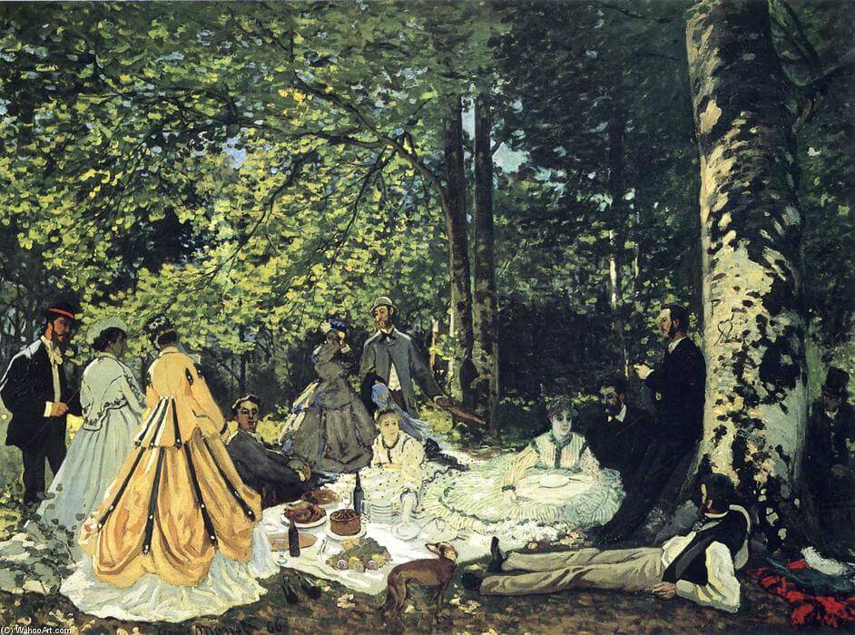 "Almuerzo sobre la hierba" de Monet