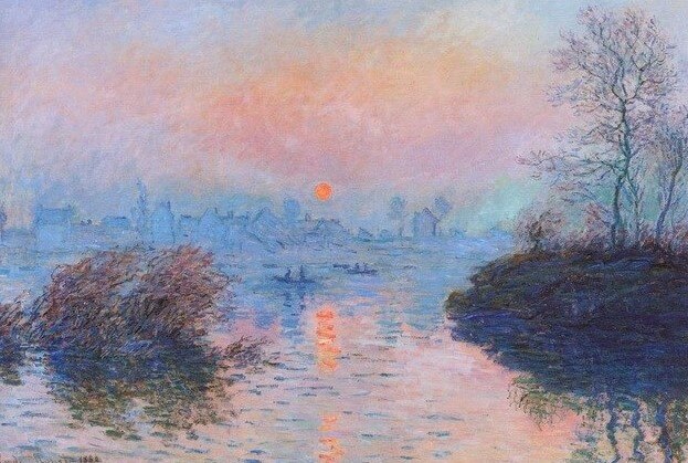 "Atardecer en el Sena" de Monet