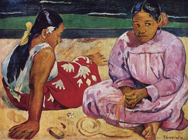 En la playa de Paul Gauguin