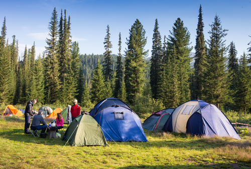Familia de camping