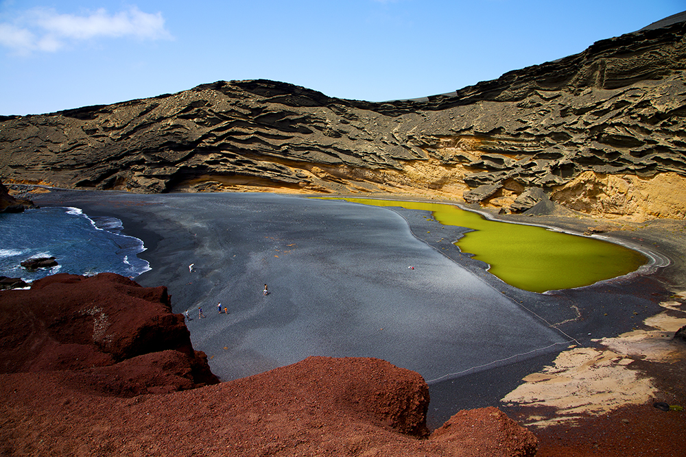 Charco Verde de Lanzarote, uno de los datos interesantes de las islas Canarias