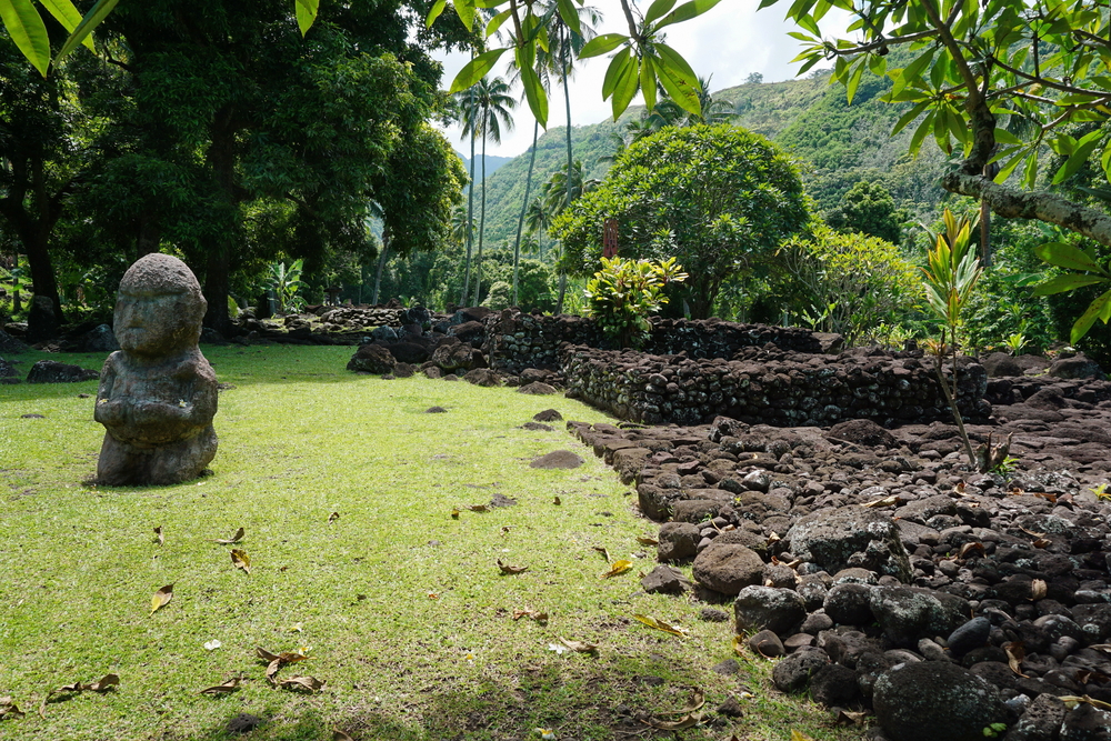 Marae en la Polinesia Francesa