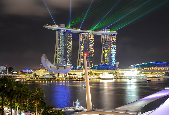 Marina Bay Sands por la noche