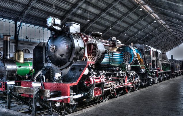 Locomotora en el Museo del Ferrocarril de Madrid