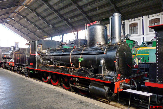 Locomotora en el Museo del Ferrocarril de Madrid