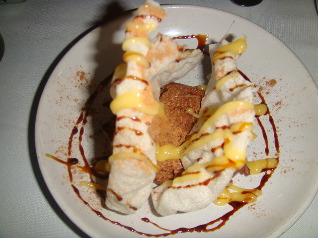 Postre del restaurante Sacha
