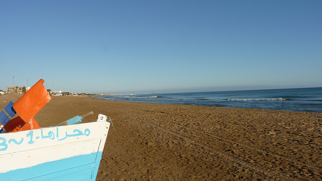 Playa de Sisía en el norte de Marruecos
