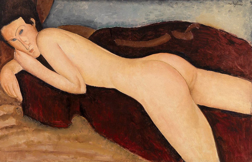 Desnudo reclinado desde la parte posterior de Modigliani