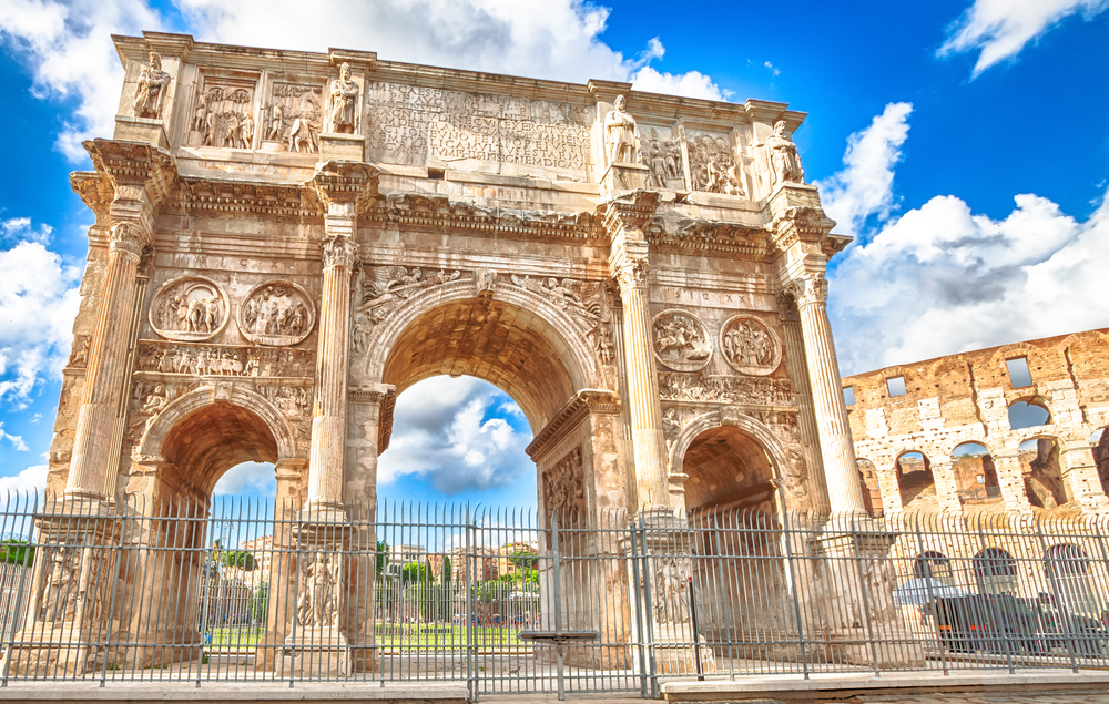 Arco de Constantino, vestigio de la historia romana