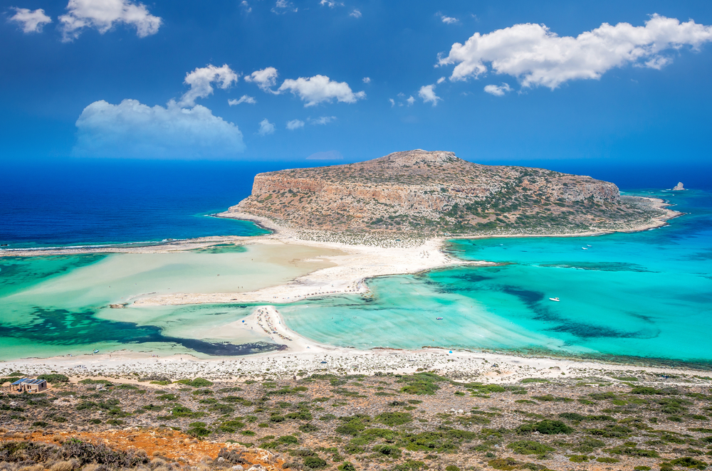 Balos en la isla de Creta en Grecia