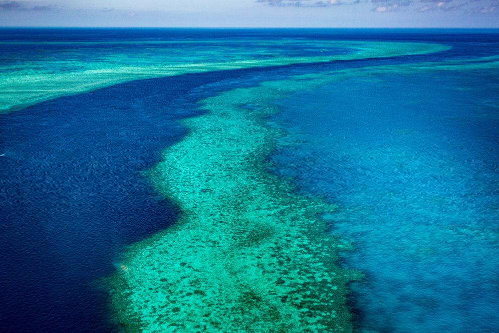 Vista aérea de la Gran Barrera de Coral en Australia
