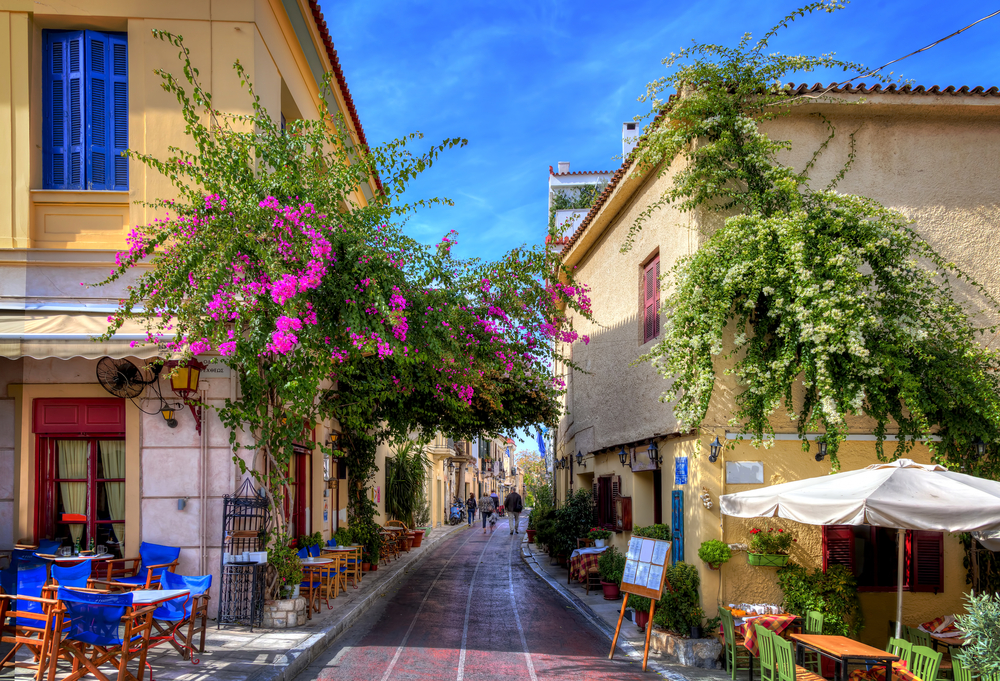 Barrio de Plaka en Atenas