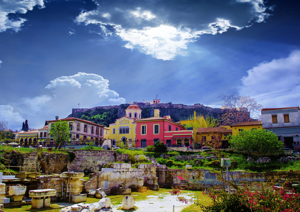 Barrio de Plaka en Atenas