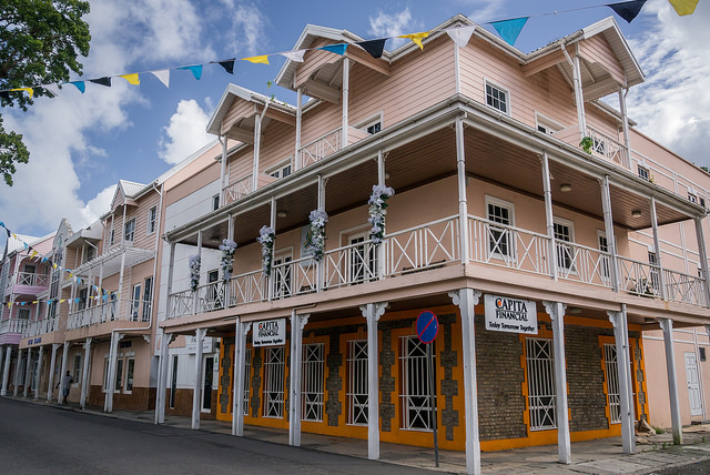 Castries en la isla de Santa Lucía