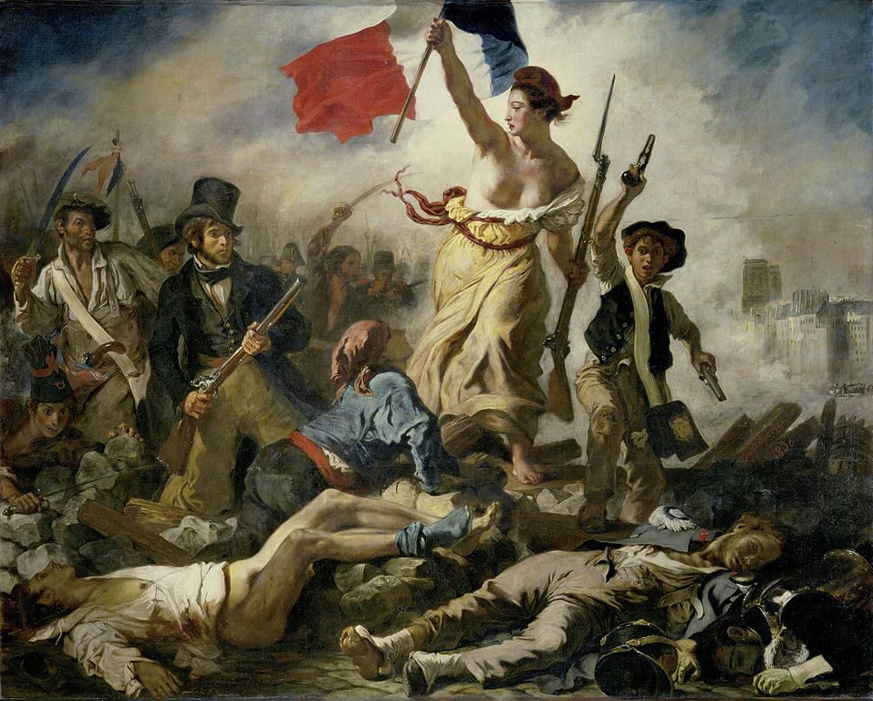 Libertad guiando al pueblo ene el Louvre