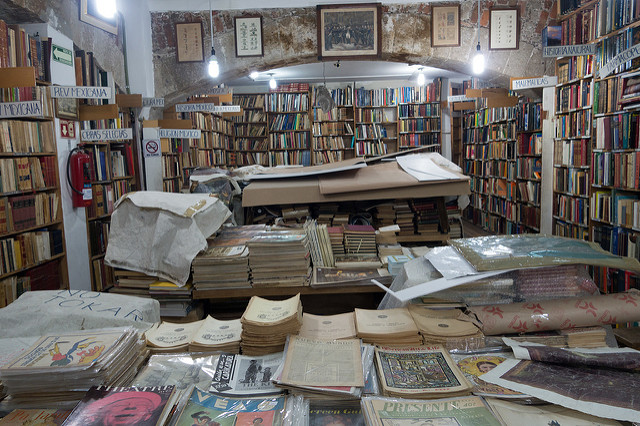 Librería en la calle Donceles de Ciudad de México