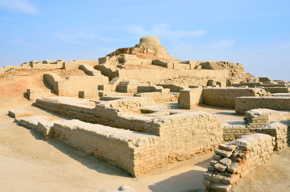 Vista de Mohenjo-Daro en Pakistán