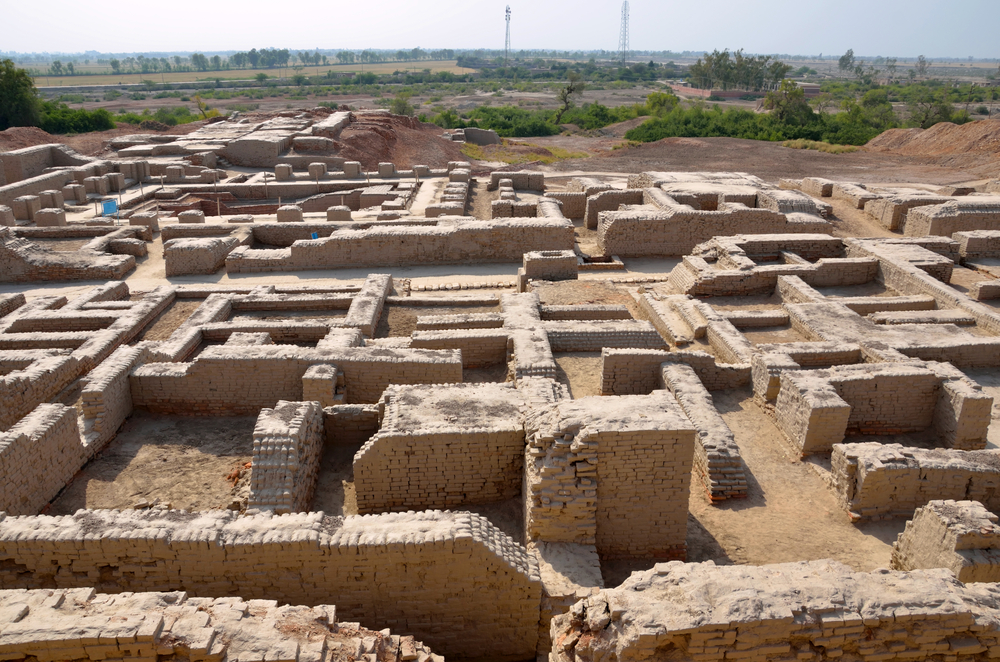 Vista de Mohenjo-Daro en Pakistán