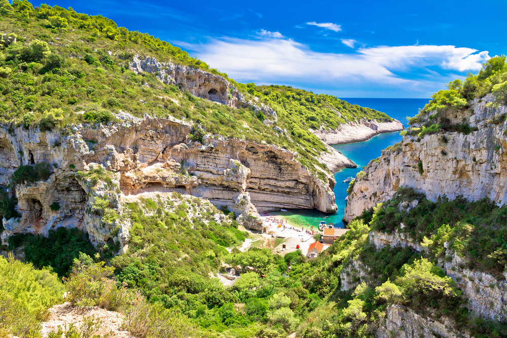 Paisaje de la isla de Vis