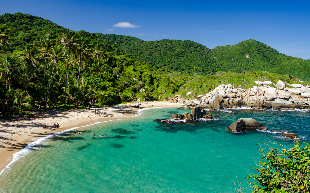 Parque Natural Tayrona en Colombia, uno de los países más biodiversos