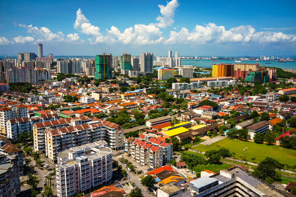 Vista de Penang en Malasia