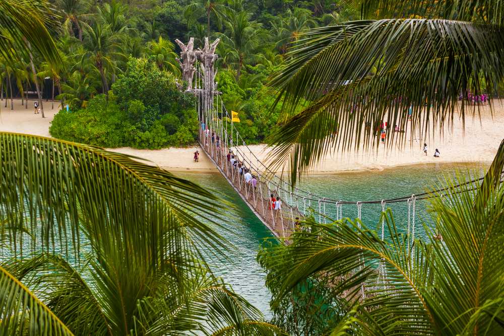 Playa de Siloso en isla Sentosa