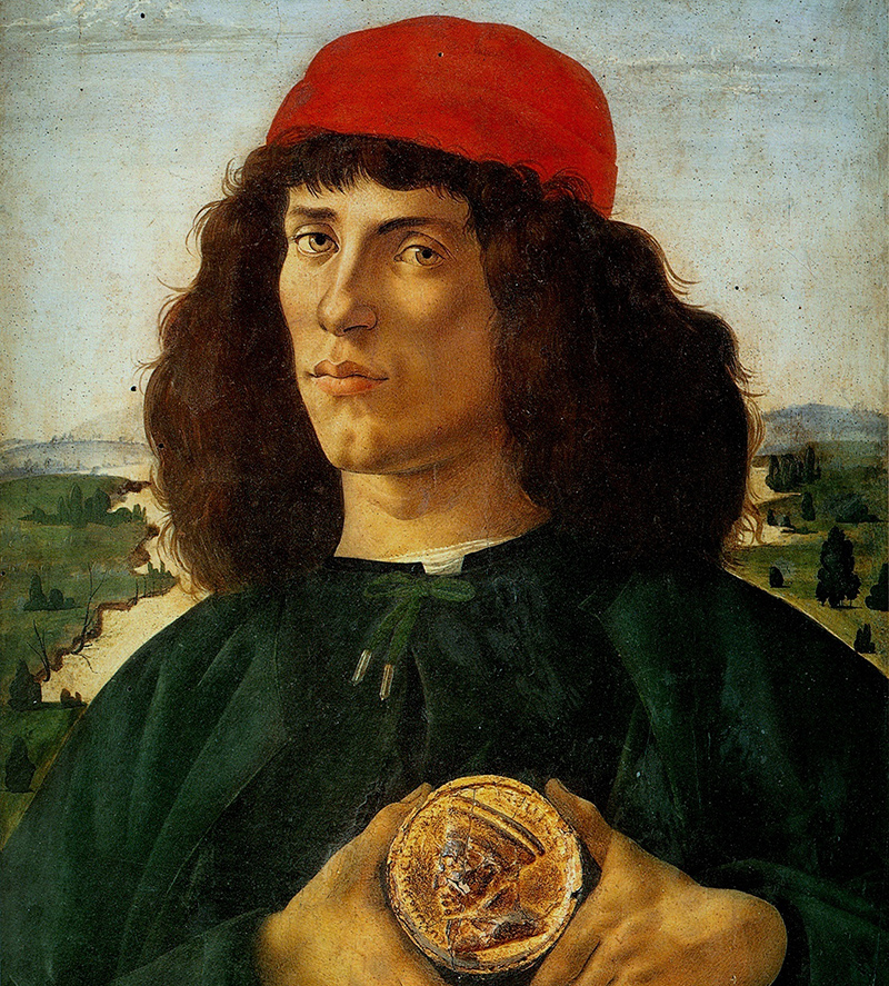 Retrato de Hombre con medalla de Botticelli