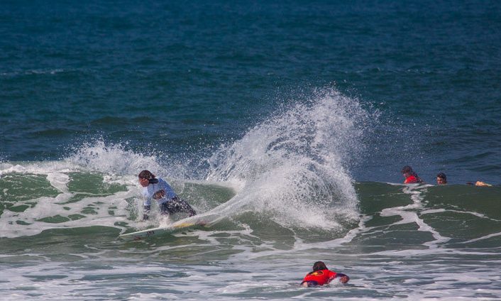 Jóvenes haciendo surf