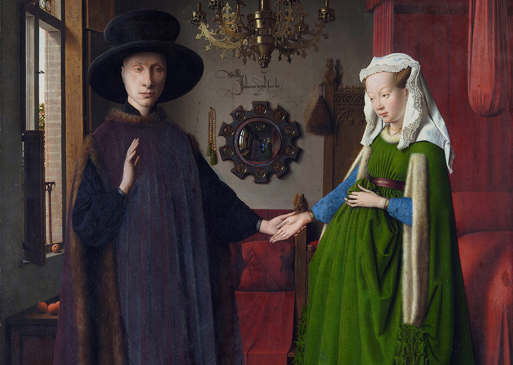 Retrato del matrimonio Arnolfini de Van Eyckd