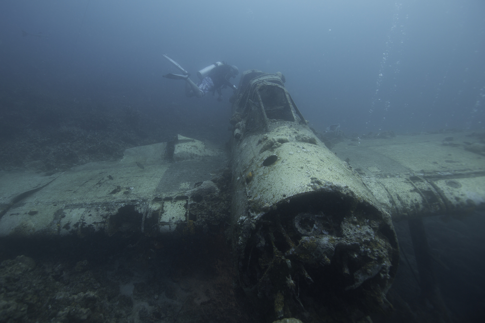 Avión hundido en Palaos