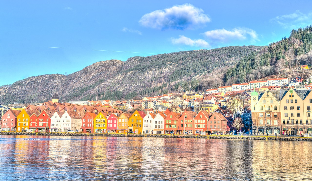 Bergen en los fiordos de Noruega