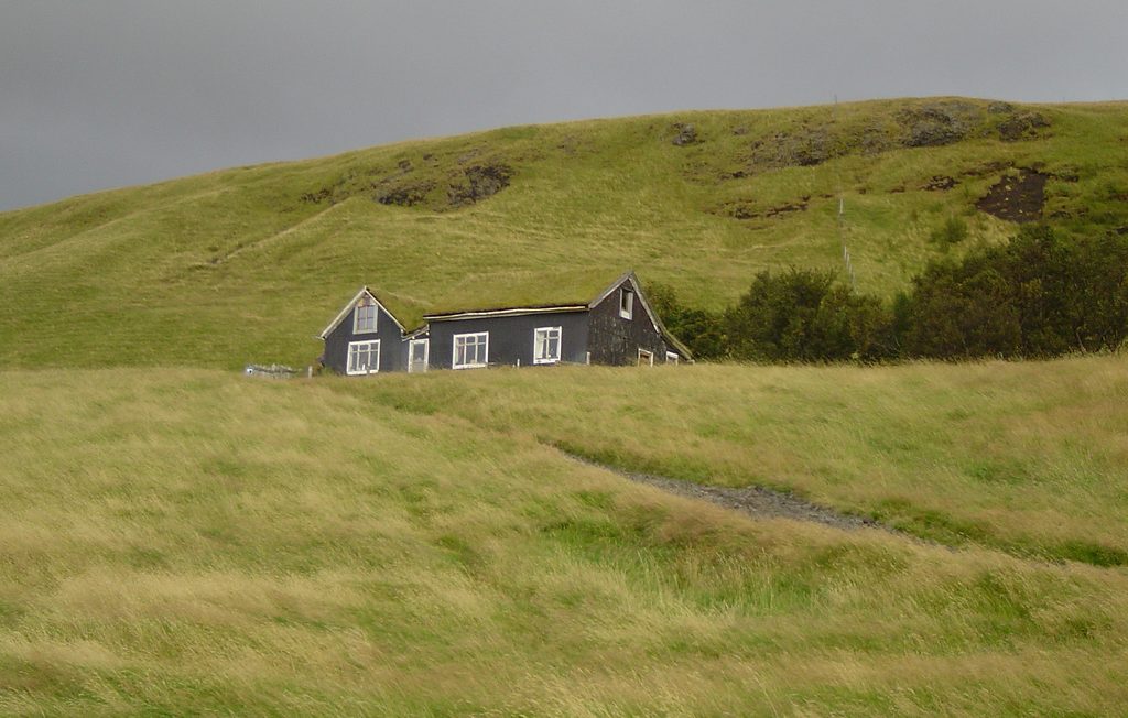 Casa de hierba en Islandia