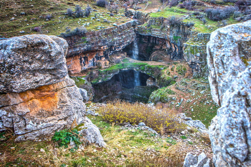 Cascada de Baatara en el Líbano