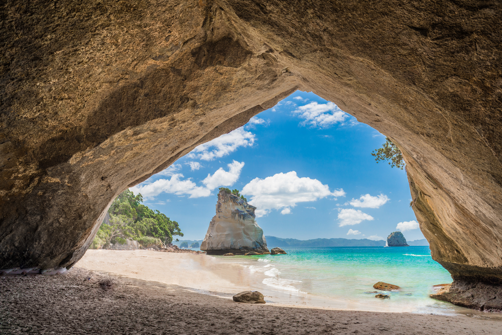 Cathedral Cove en Nueva Zelanda