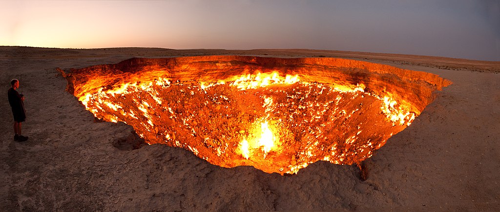 Fuego en la Puerta al Infierno