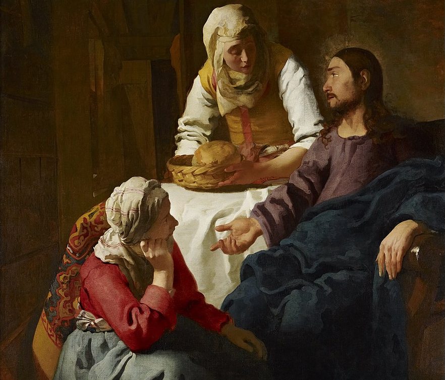 Cristo en casa de Marta y MAría de Johannes Vermeer