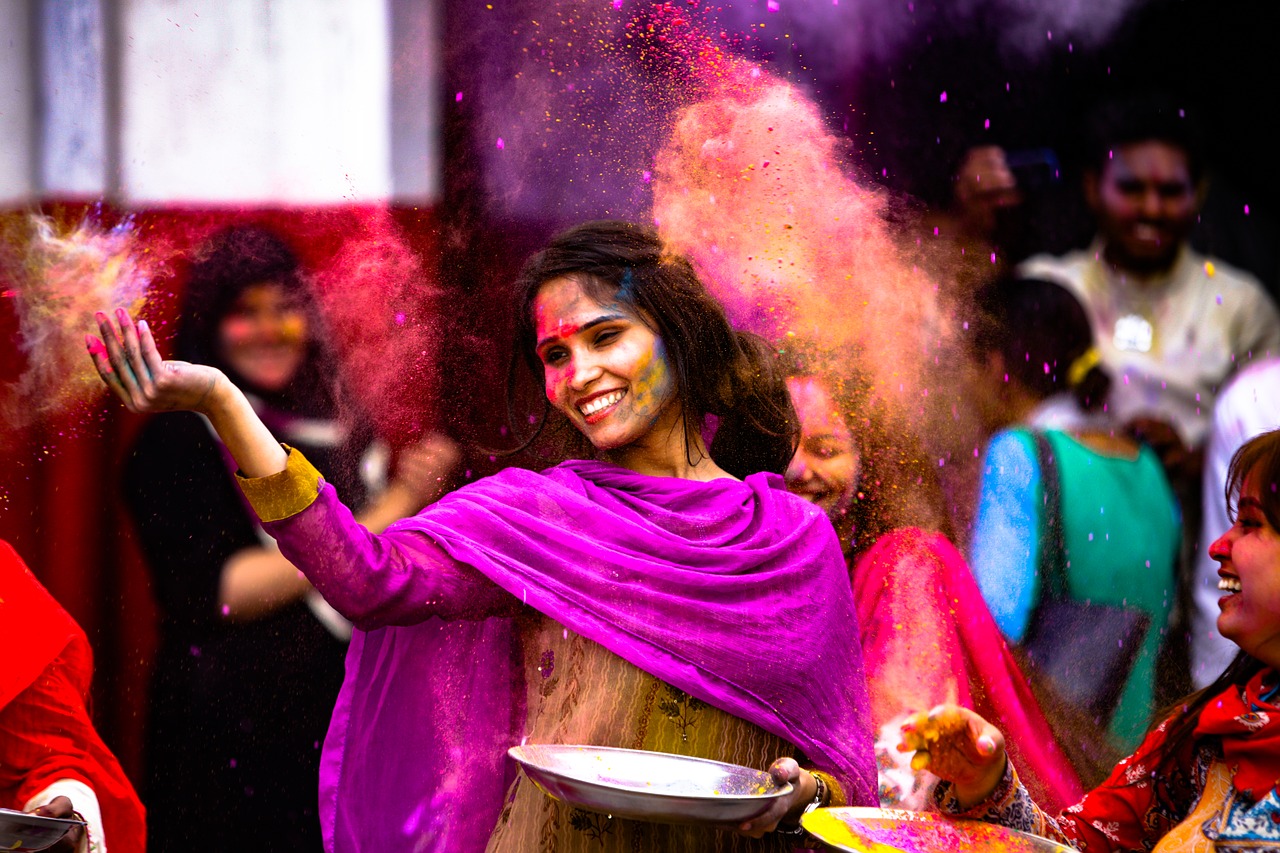 Fiesta del color en la India