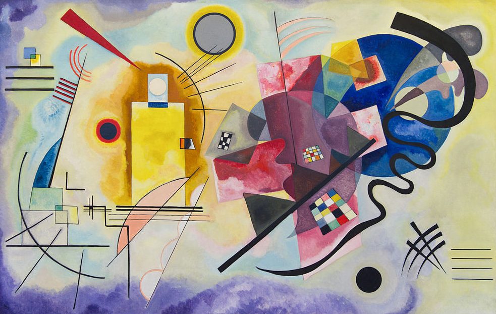 Amarillo, rojo y azul de Kandinsky