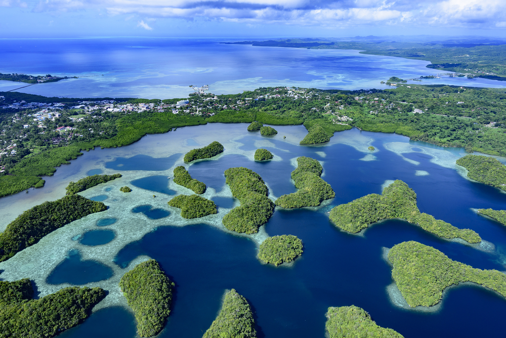 Vista de Koror en las Palao