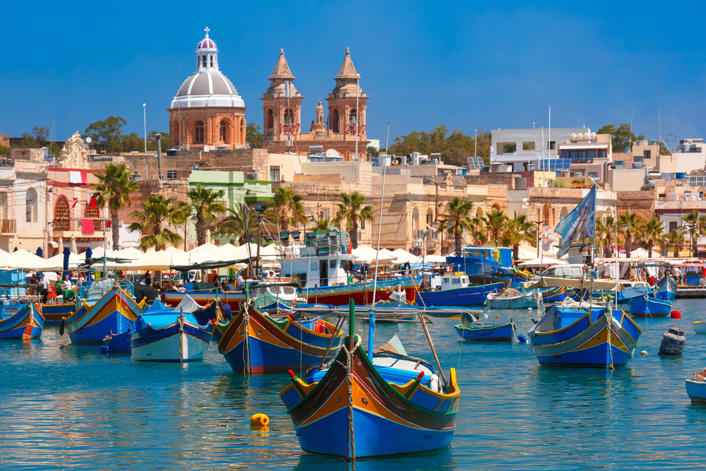Marsaxlokk en el archipiélago de Malta
