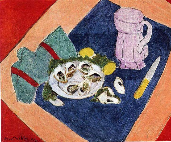 "Naturaleza muerta con ostras" de Henry Matisse