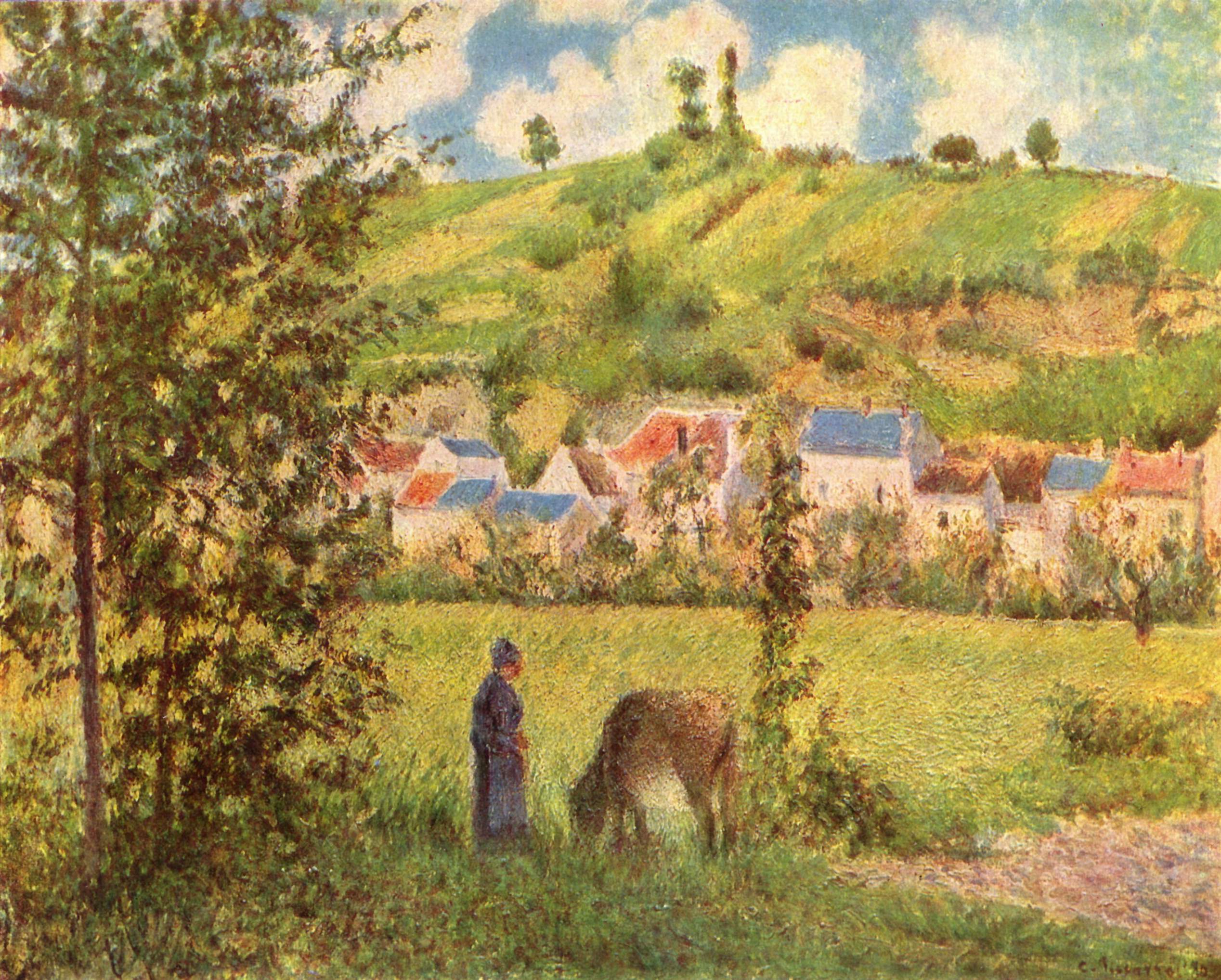 Paisaje en Chaponval de Camille Pissarro