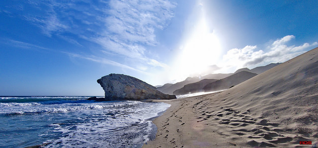 Playa de Mónsul en el cabo de Gata